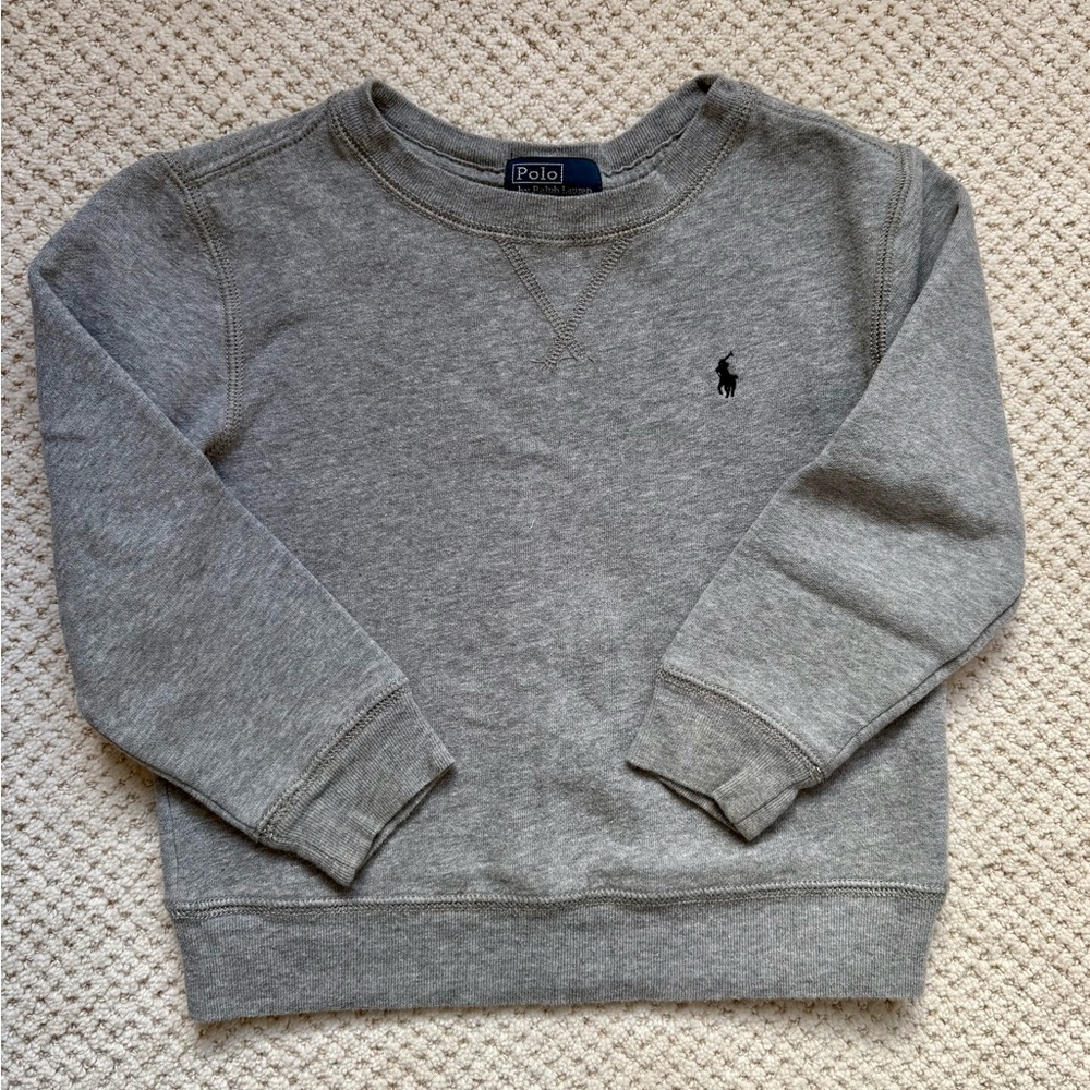 Kids Polo by Ralph Lauren Gray Crewneck
